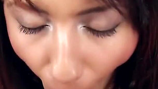 Hot Brunette Liv Aguilera POV Blowjob Swallow
