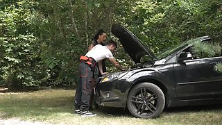 Assertive brunette is going to cuck her hubby... again