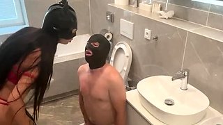 Lady Nikita - Pegging With His Head In The Toilet