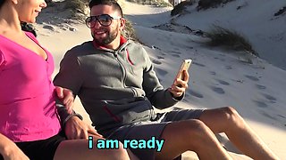 PUBLIC BLOWJOB on THE BEACH