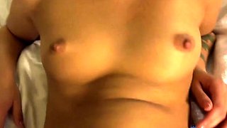 Small tit GF gives POV blowjob on my denim