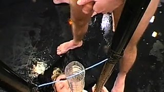 German Goo Girls Perla in a group sex bukkake
