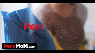 Pervmom - big boobed milf uses her stepson's gentle cock as a toy to get back at her cheating hubby