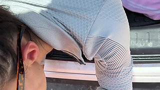 Mornign Fit in Public Finished with Quickie Fuck in Car Trunk