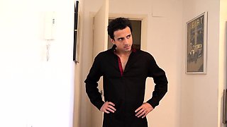 Hot Indian maid masturbates while watching couple doing