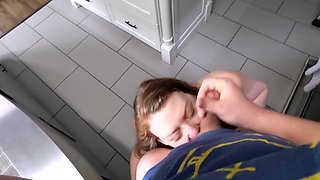 Sex Tape #21 - Kitchen Blowjob During Coffee Time - 6-5-22