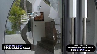 Freeuse cougar - landlord fucks step-mom and daughter-in-law (Cory Chase, Nicole Aria) all over the house