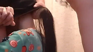 While My Housekeeper Girlfriend Is Washing Dishes, I Fuck Her Mistress in the Mouth