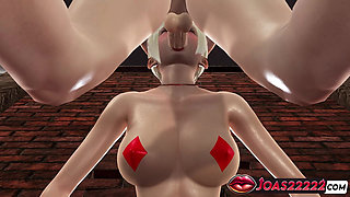 Intense Glory Hole Fun with Silvia in a Red Dress - 3D Hentai, Deepthroat, and Cumshots in Rule34 Animation
