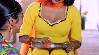 Hot babe with big boobs playing with her lactating boobs