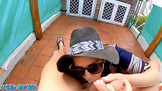 Rooftop POV Blowjob in Broad Daylight