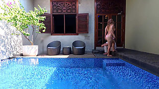 Sexual passion runs high at the outdoor pool