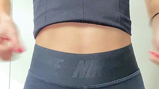 Amateur big ass brunette teen with