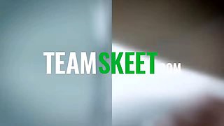 Hot blonde Lia Lor gets real aggressive exercise