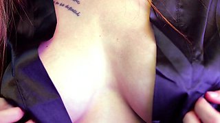 Solo girl masturbates with double dong No anal