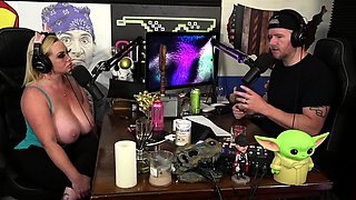 Blonde with Big Boobs Gives Blowjob to Her Dildo on Liv more