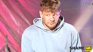 Watch Christina Santes, the hot headmistress, get naughty with a stranger at work while revealing her wild side in pantyhose and hair