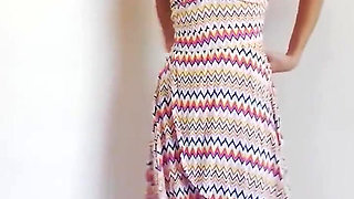Seductive Strip off, Squirting Standing
