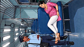 No Ticket on Train - Desi Wife Sex with Ticket Checker Cartoon Ai Generated Video