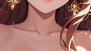 Soft Starlight a Beautiful Young Woman with Glowing Eyes in Animated Style