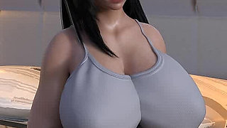 Tifa's Dark Heaven: Asian Chick with Huge Tits Stretching Herself with the Coach Behind Her Man's Back - Episode 13