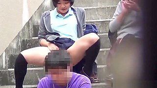 Asian teens 18+ Pee On Dude