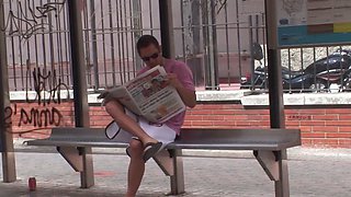 Brazilian babe Dunia gets a huge cock shoved up her hairy