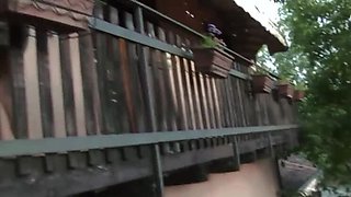 Busty Italian Neighbor Gets Fucked in the Garden and Inside the House