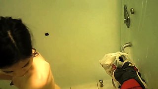 Big erect nipples of asian stepmom (shower cam)