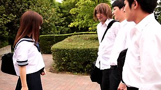 Hot Little Japanese School Girl Sucks & Fucks A Few