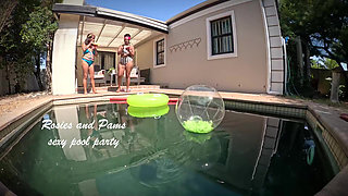 Twisted Nymphs - Rosie and Pam's Sexy Pool Party - Part 1