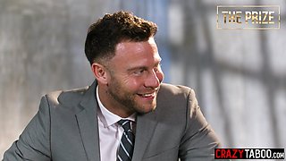 Competition between two buxom mommies