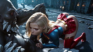 Heroine's Sacrifice - Saving the City with Her Tight Pussy - 3D Ai Generated