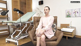 Raisa Kereszt Undresses for an Unusual Medical-Style Casting