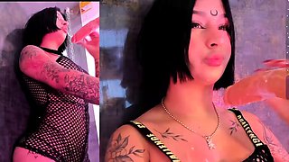 Amateur Brunette Slave Toyed