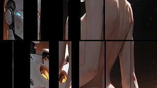 Sensual Love Between a Woman and a Robot in the Depths of Space