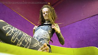 Skinny Tattooed Girl Pussy stuffing Fantasies