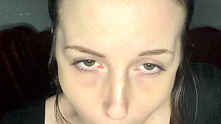amateur teen multitasking with toys