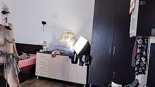 Amateur Wife Has Fun Trying on Clothes That She Cuts