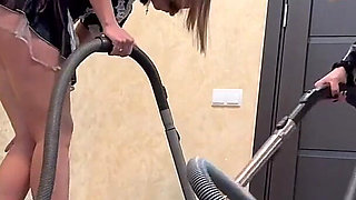 Vacuum Dust Frenzy: Two Women Clean up