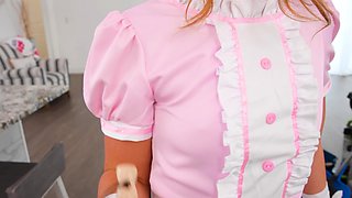 Petite stepsister maid fucks stepbro