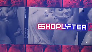 Lp officer brings step mommy and step daughter into the back office for a dick deep cavity search