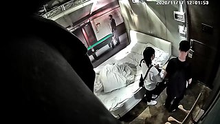 Asian amateur in maid uniform