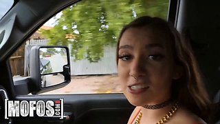 JMac helps Bailey Base's broken car after a steamy POV handjob from JMac