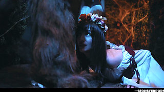 Futa Furry Monster Cock Facial - Lustful Girl Can't Escape Minotaur Cumshots