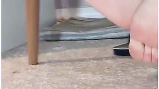 Sexy Neighbour Foot Tease Strips And Bends Over For You