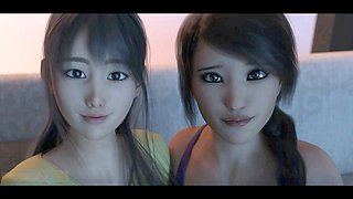 Anime fuck, futanari cumshot, cartoon sex