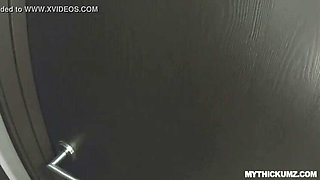 Thick Teen Violet Rain Gagging Deepthroat Blowjob in Bathroom Quickie