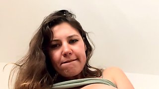 Milf brunette masturbating with toy ass