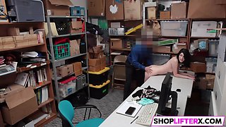 Skinny Shoplifter Gets Drilled